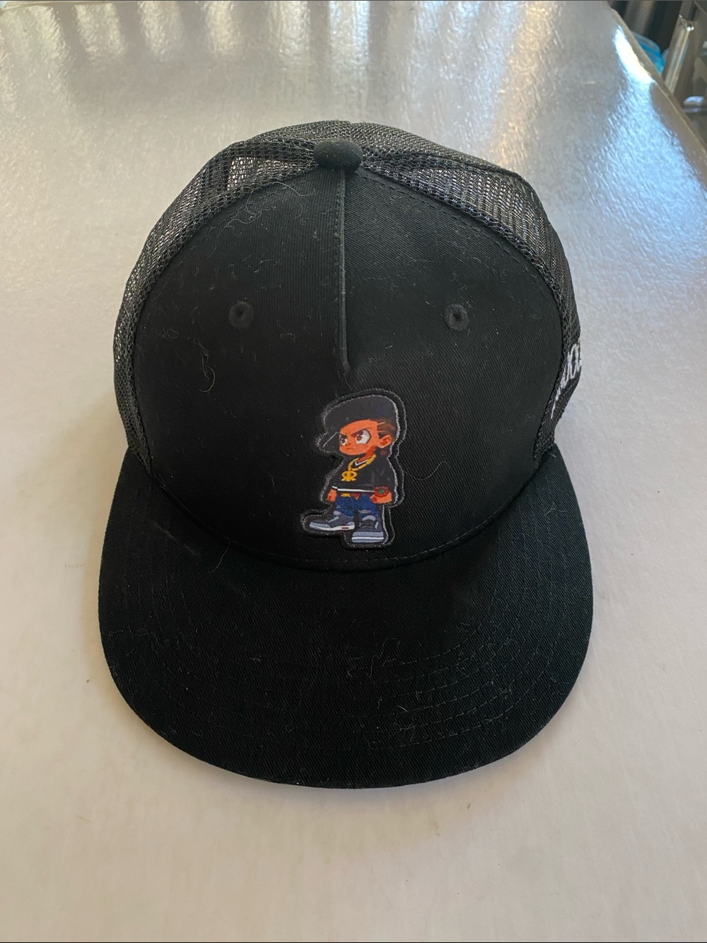The Boondocks Riley Freeman Black Trucker Hat Snapback Cap NWOT